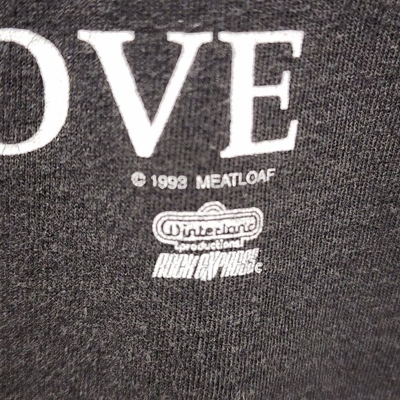 True Vintage 1993 Meat Loaf XL I Would Do Anything For Love 2-Sided T-Shirt HTF - Picture 5 of 9